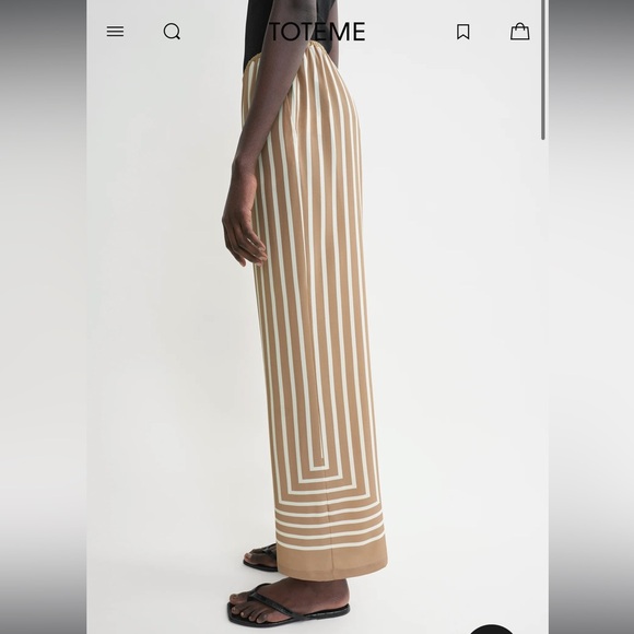 Toteme Monogram Silk Slacks - Picture 11 of 15